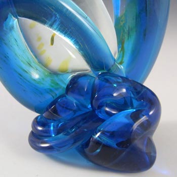 Mdina 'Blue Summer' Maltese Glass Knot Sculpture