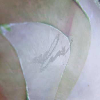 Mtarfa Maltese White, Pink & Green Glass Vase - Signed
