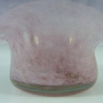 Nazeing? Clouded Mottled Pink Bubble Glass Posy Vase/Bowl