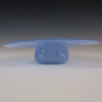 Nazeing Clouded Mottled Blue Bubble Glass Posy Bowl