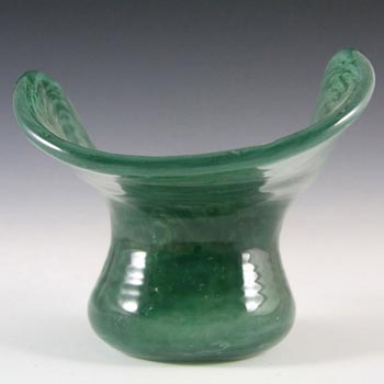 Nazeing Clouded Mottled Green Bubble Glass Posy Vase 1710