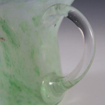 Nazeing/Elwell's Clouded Green Glass Creamer - Labelled