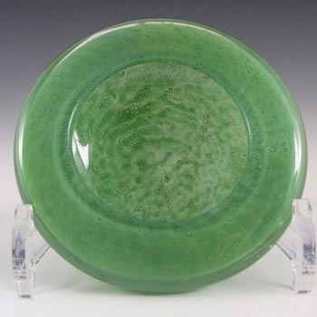 Stevens + Williams / Royal Brierley Clouded Green Glass Bowl