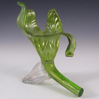 Kralik Art Nouveau 1900\'s Iridescent Floriform Glass Vase