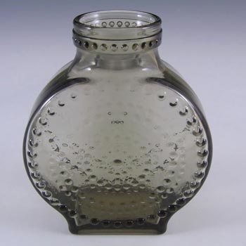 Cascade / Wood Bros Smoky Grey Glass 'Kastehelmi' Bottle Vase