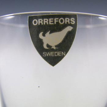 Orrefors Set of 6 Swedish Smoky Glass Tumblers - Labelled