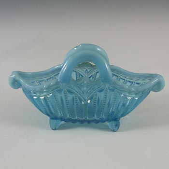 Henry Greener 1900's Victorian Blue Pearline Glass Bowl