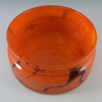 Prachen 70s Red Glass 'Flora' Bowl - Frantisek Koudelka