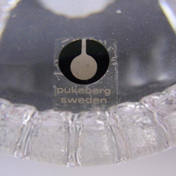 Pukeberg Swedish Textured Glass Candlestick - Labelled