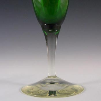 Randsfjord Norwegian 1970's Green Glass Vase - Labelled