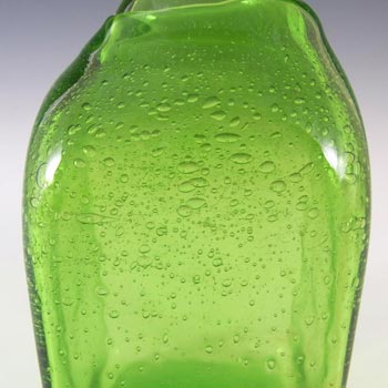 Reijmyre Swedish Bubbly Green Glass Bottles - Labelled