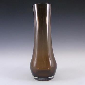 Riihimaki / Riihimaen Lasi Oy Finnish Brown Glass Vase