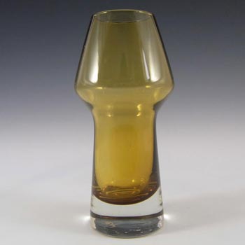 Riihimaki #1436 Riihimaen Aimo Okkolin Amber Glass 'Strömboli' Vase