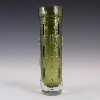 Riihimaki #1461 Riihimaen Lasi Tamara Aladin Green Glass Vase