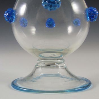 Signed Salviati Murano Venetian Blue Glass Vase