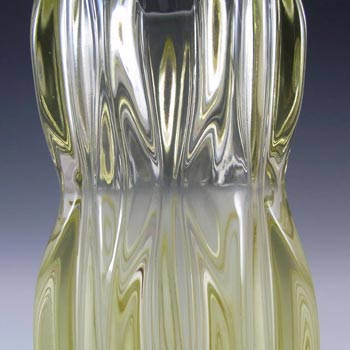Rosice Sklo Union Yellow Glass Vase by Jan Schmid #1032