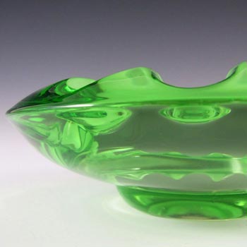 Sklo Union Rosice Green Glass Bowl - Adolf Matura #983