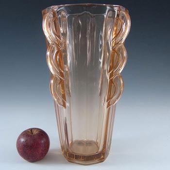 Sowerby #2597 Art Deco 1930's 'Rosalin' Pink Glass Vase