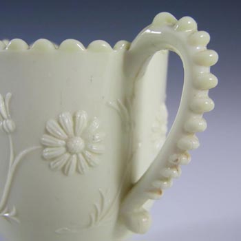 Sowerby #1346 Victorian Queen's Ivory Milk Glass Creamer - Marked