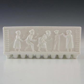 Sowerby #1293½ Victorian White Milk Glass Posy Trough - Marked