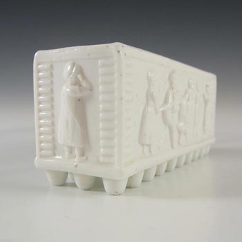 Sowerby #1293½ Victorian White Milk Glass Posy Trough - Marked