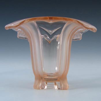 Sowerby #2631 Art Deco 1930\'s Pink Glass Posy Bowl/Vase