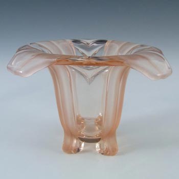 Sowerby #2631 Art Deco 1930's Pink Glass Posy Bowl/Vase