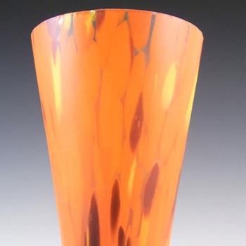 Czech 1930's Multicoloured Spatter/Splatter Glass Vase