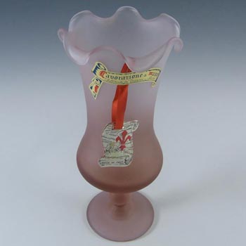 Stelvia Italian 'Lavorazione a Mano' Pink Glass Vase