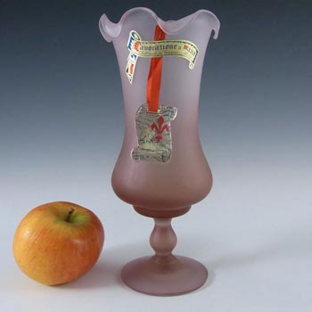 Stelvia Italian 'Lavorazione a Mano' Pink Glass Vase