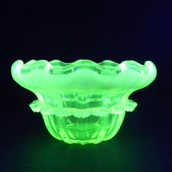 (image for) Victorian 1880's Vaseline/Uranium Opalescent Glass Bowl