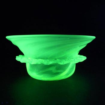 (image for) Victorian 1880's Vaseline/Uranium Opalescent Glass Bowl