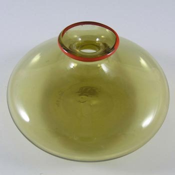 Venini Murano Amber Glass 'Monofiori' Vase - Signed