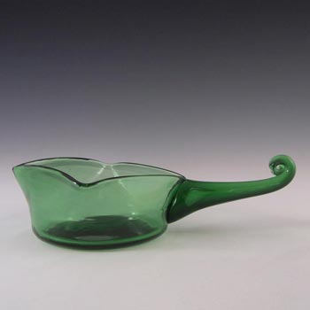 Empoli Verde Italian Green Glass Bowl w/ Applied Handle