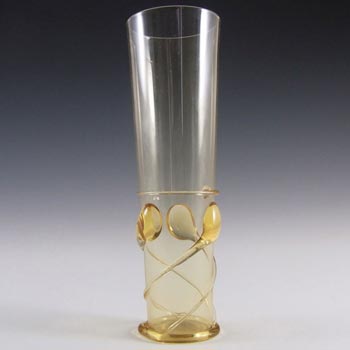 Victorian Style Amber Glass 'Tadpole' Vase