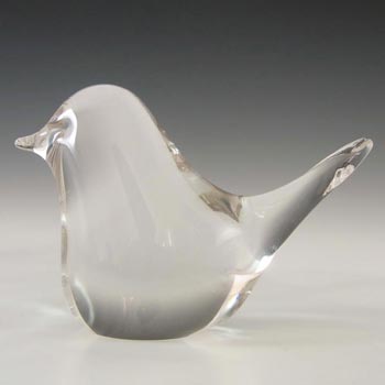 Wedgwood Clear Glass Bird Paperweight RSW70 - Labelled