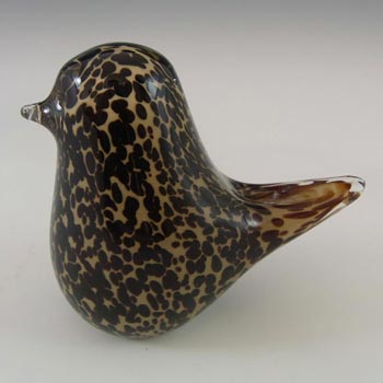 Wedgwood Speckled Brown Glass Large Bird Paperweight RSW71
