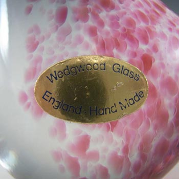 Wedgwood Speckled Pink Glass Large Bird RSW71 - Marked