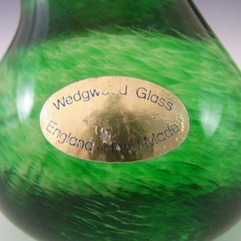 Wedgwood Green Glass Fledgling Bird Paperweight - Marked