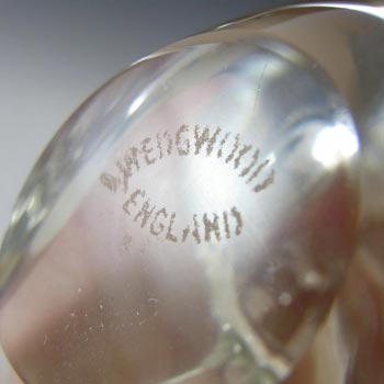 Wedgwood Clear Glass 'Lilliput' Duck Paperweight - Label