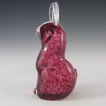(image for) Wedgwood Speckled Pink Glass Hare Paperweight SG427