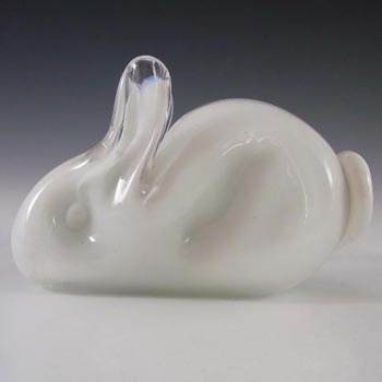 (image for) Wedgwood Large White Glass Rabbit Paperweight RSW413
