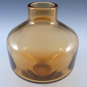 Wedgwood/Stennett-Willson Amber Glass Vase - Marked