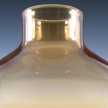 Wedgwood/Stennett-Willson Amber Glass Vase - Marked