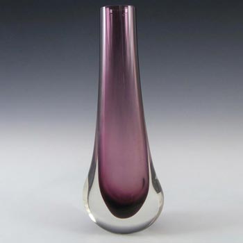 Whitefriars #9571 Baxter Aubergine Glass Teardrop Vase