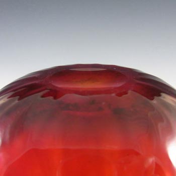 Whitefriars #9420 1950's Ruby Red Glass 6" Flanged Vase