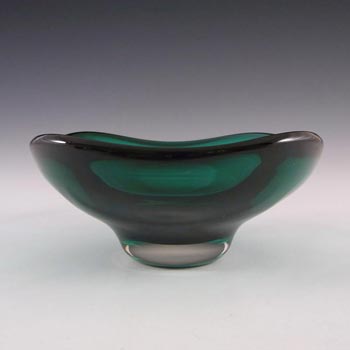 Whitefriars #9517 Baxter Green Four Sided Glass Bowl