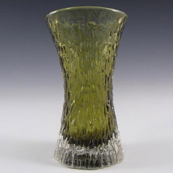 Whitefriars #9836 Baxter Sage Textured Glass Hourglass Vase