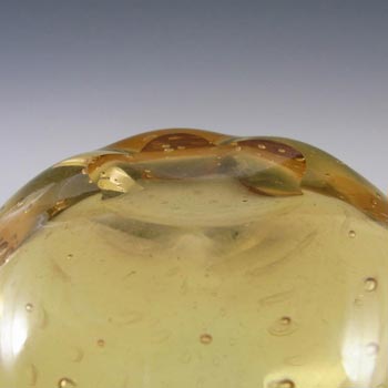 Whitefriars #9354 William Wilson Amber Glass Bubble Vase