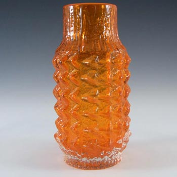 Whitefriars #9731 Baxter Tangerine Glass Pineapple/Pinecone Vase
